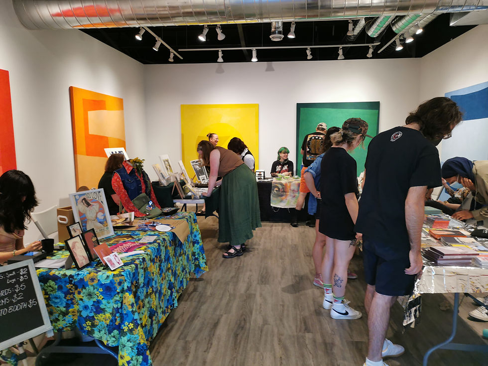 Crowd photo from the Forest City Print & Zine Fair event.