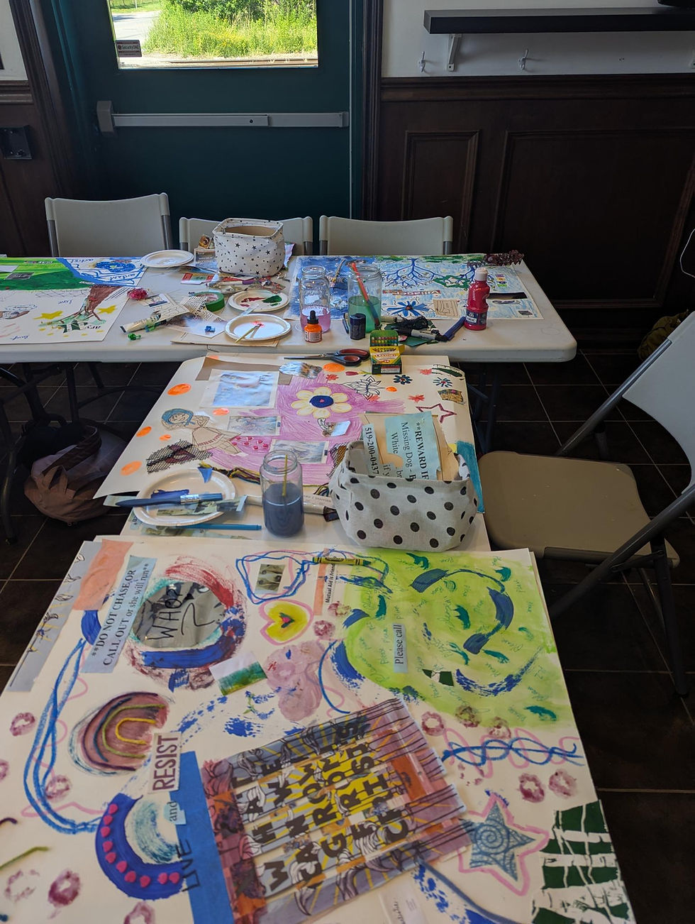 A photo from the Creating Space Workshop in support of SafeSpace.