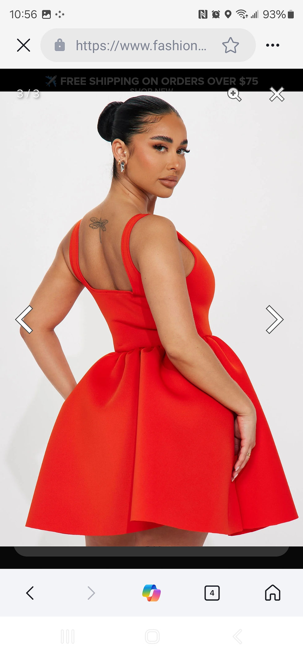Thumbnail: SAMPLE SALE - Red Fit & Flare Neoprene Dress SZ XL