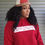 Thumbnail: CORDUROY COLOR-BLOCK Brimless Beanie - CRIMSON