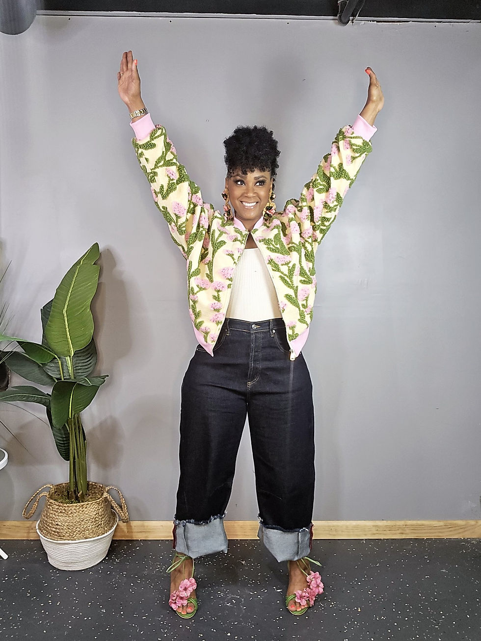Thumbnail: BLOOM BOMBER Floral Flower Jacket