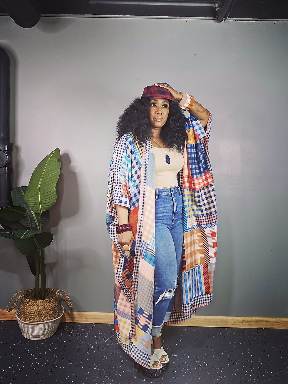 Thumbnail: CHECK ON ME Plaid Kimono