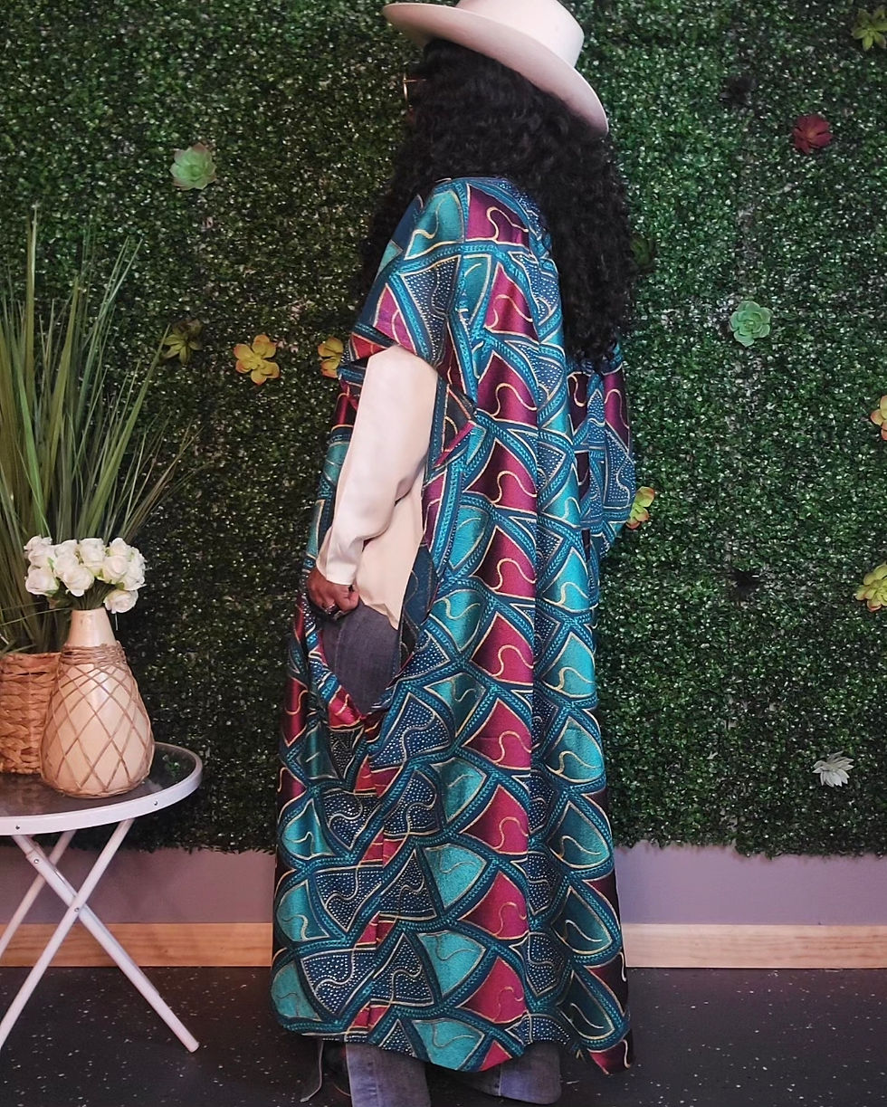 Thumbnail: PRINTS of PEACE (POP) Kimono - TEAL