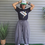 Thumbnail: SIMPLE COMFORT Cropped Stripe Barrel Pants - BLACK