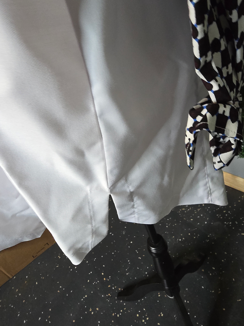 Thumbnail: SAMPLE SALE - African Tunic Dress White SZ LG/XL