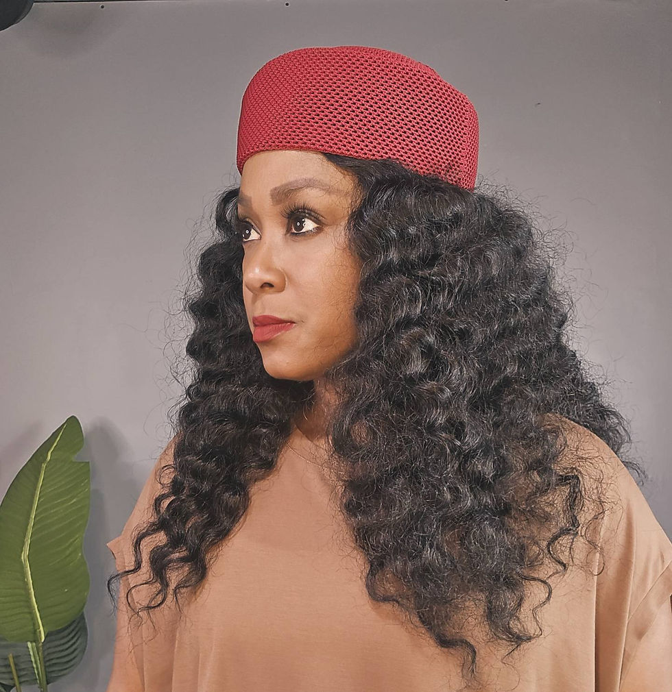 Thumbnail: HOT MESH Pillbox Hat - RED