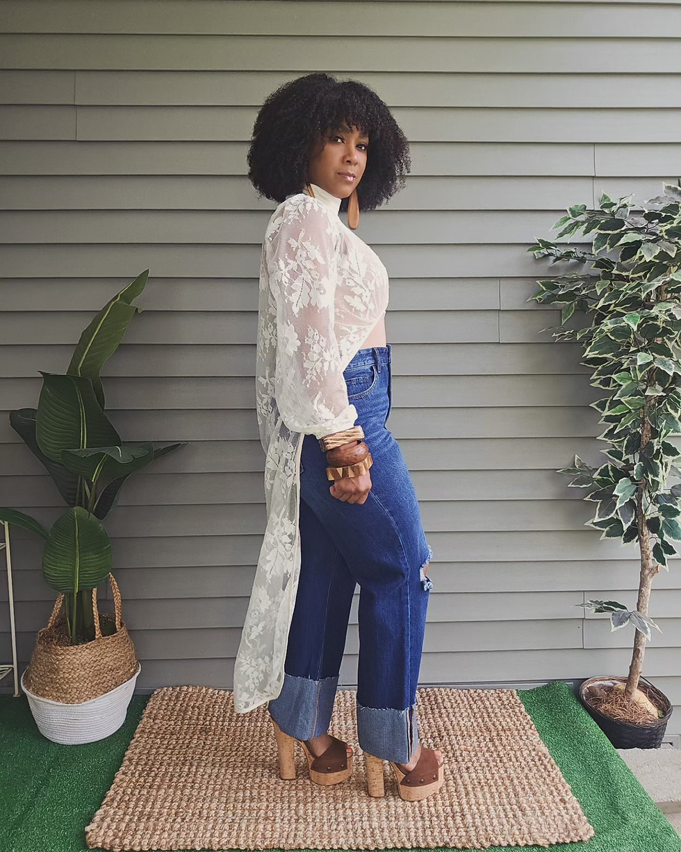 Thumbnail: NECESSARY ENDINGS Lace Hi-Lo Tunic Topic - IVORY