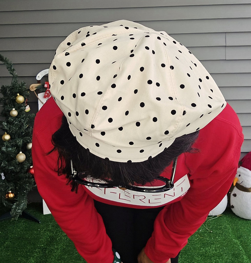 Thumbnail: SO SWEET Polka Dot Beret Hat - IVORY