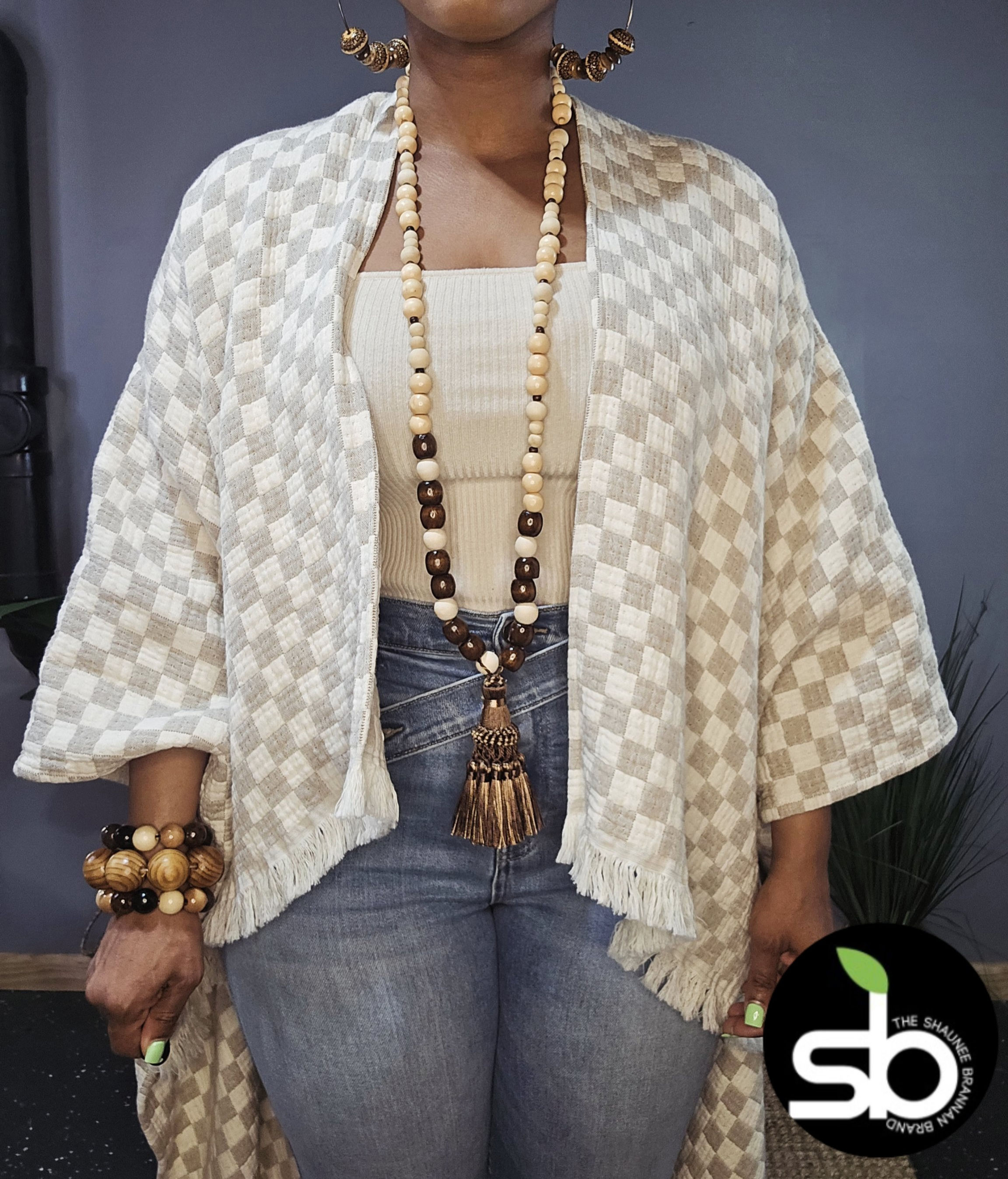 SIMPLY Custom Wood Tassel Necklace - SHORT