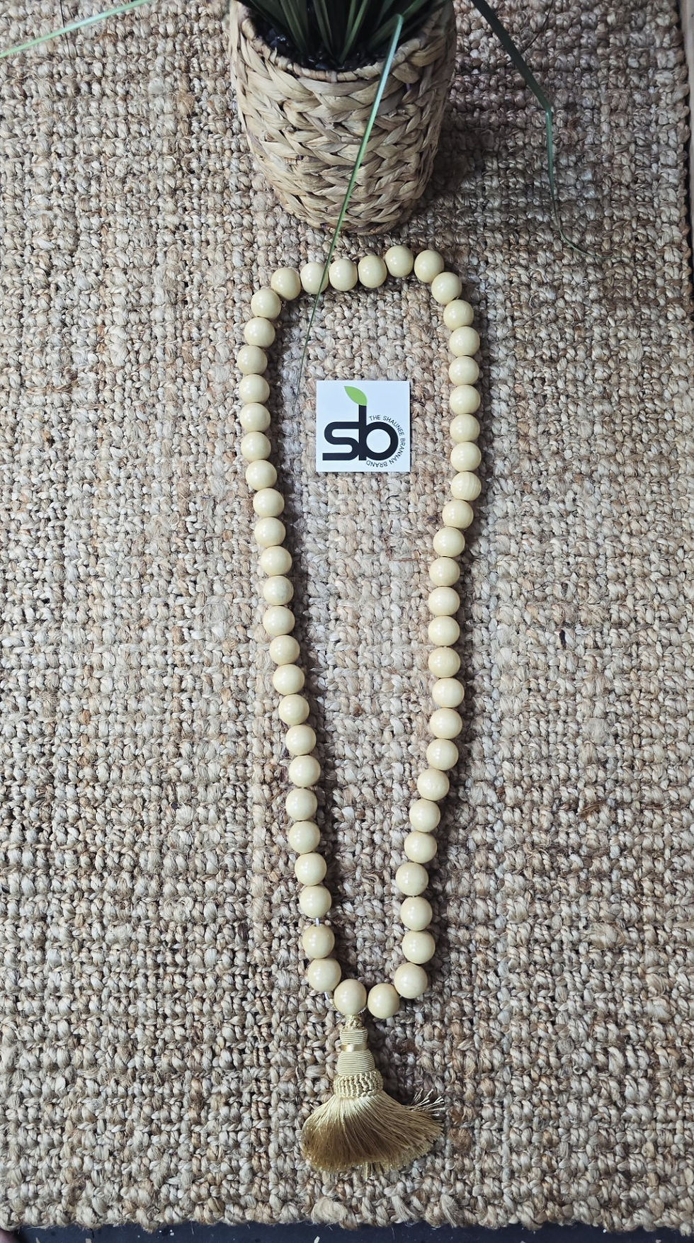 Thumbnail: NOTICED Custom Wood Tassel Necklace - PEACH SANDALWOOD