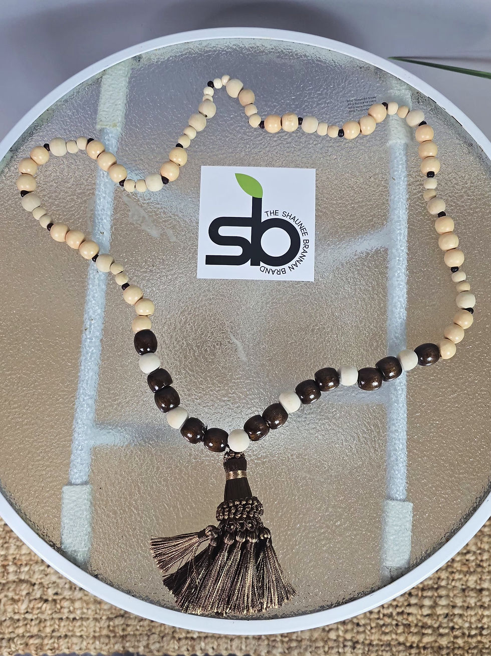 Thumbnail: SIMPLY Custom Wood Tassel Necklace - SHORT
