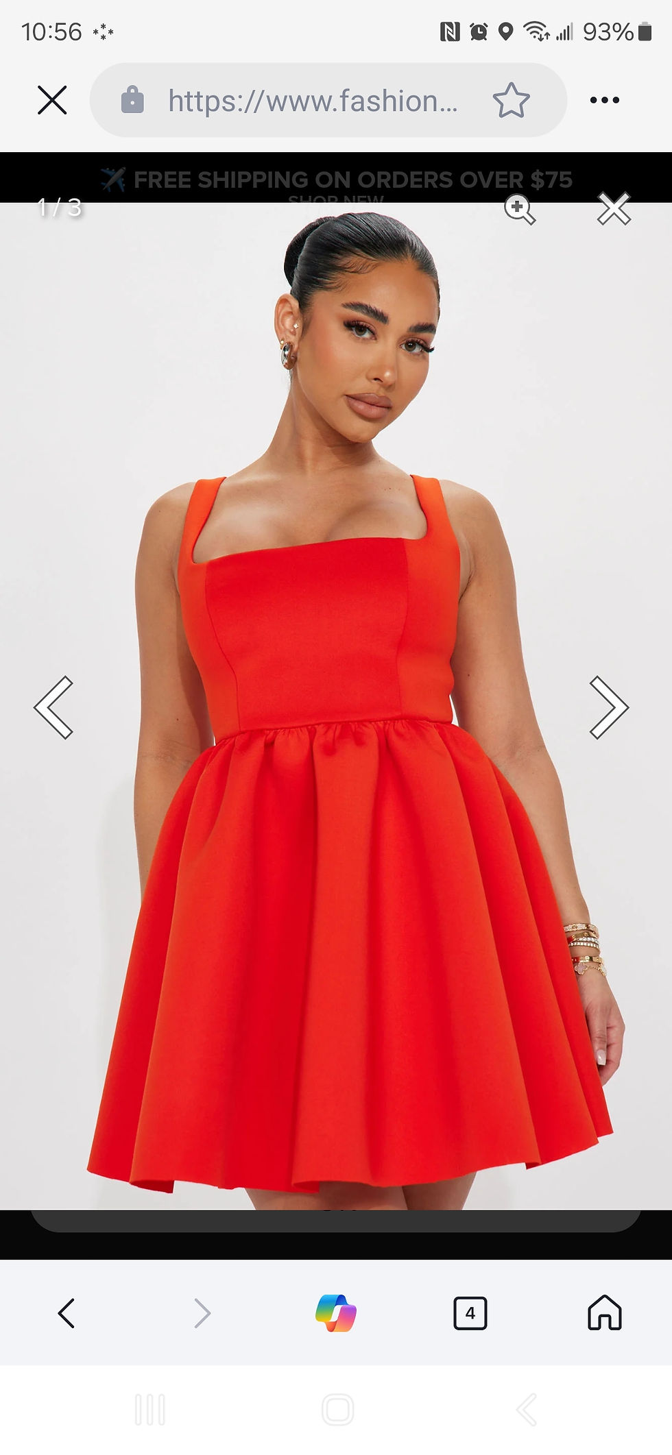 Thumbnail: SAMPLE SALE - Red Fit & Flare Neoprene Dress SZ XL