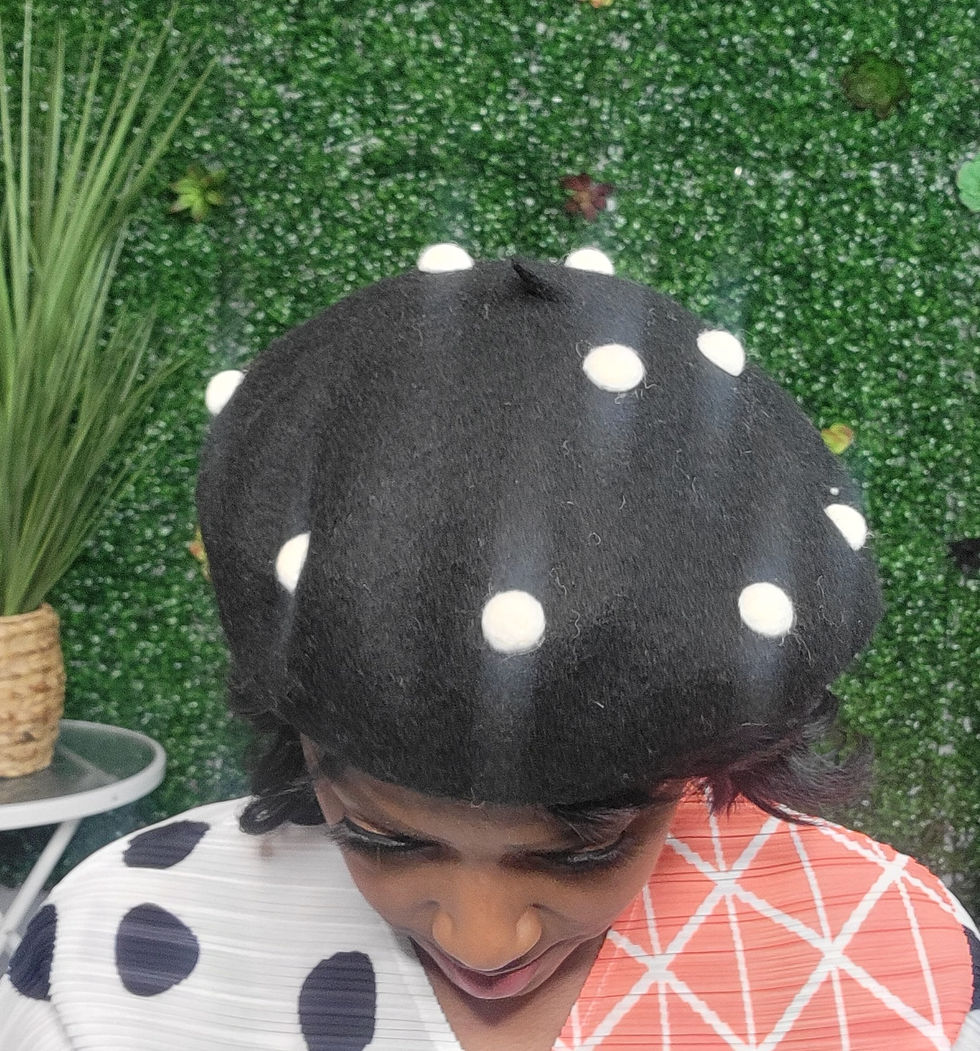 Thumbnail: 3D POLKA DOT Hat - Black