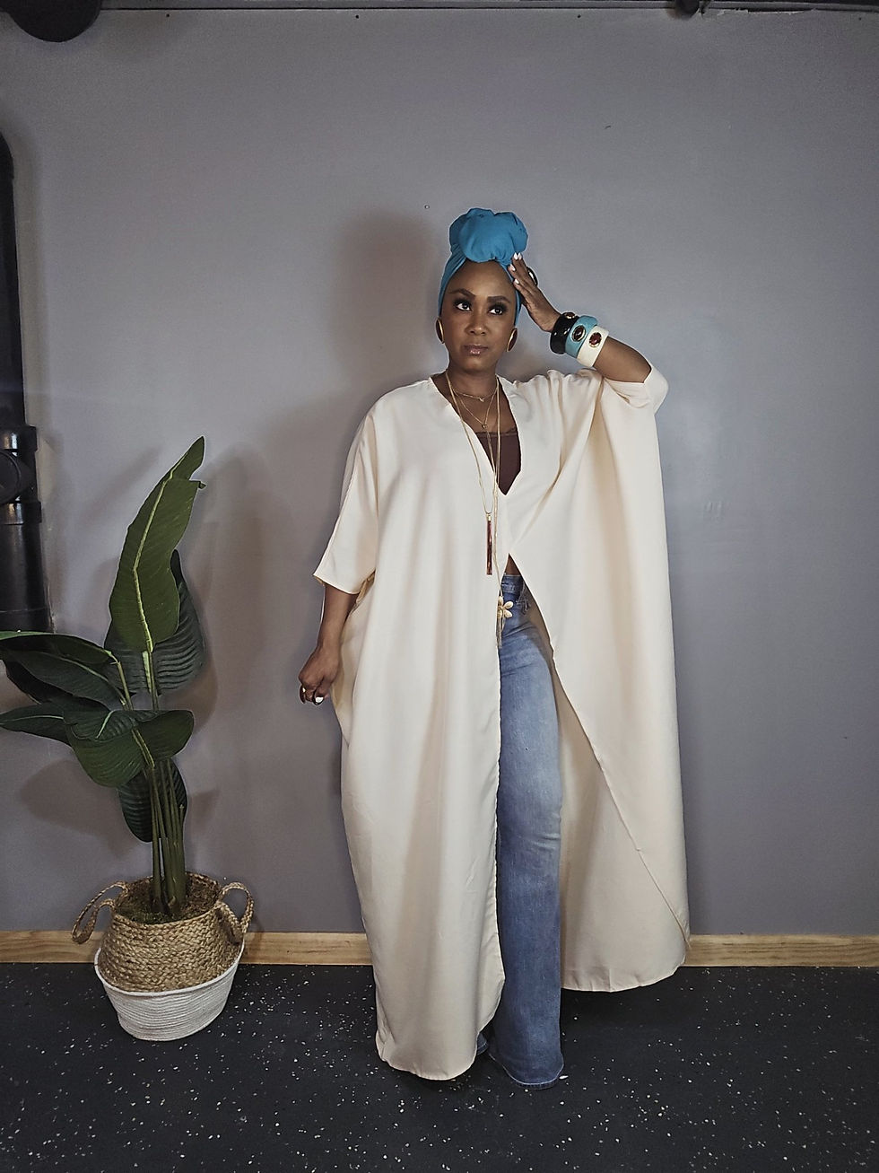 Thumbnail: DEEP V FOR ME Kaftan Kimono Tunic Top