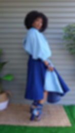 Thumbnail: WAVE RIDER Denim Flare Skirt