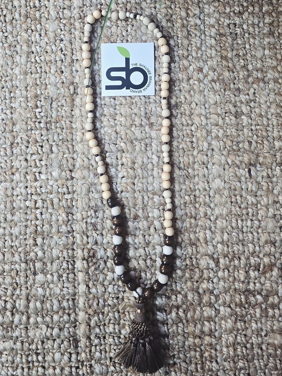 Thumbnail: SIMPLY Custom Wood Tassel Necklace - SHORT