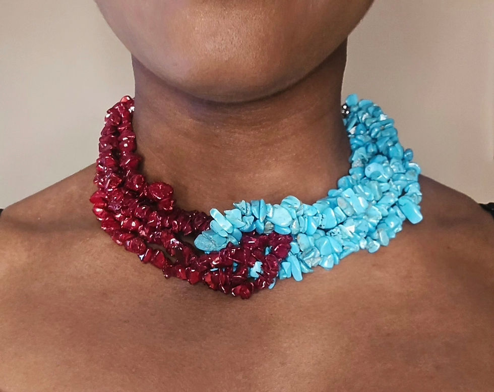 Thumbnail: Perfect Union Lava & Turquoise Necklace -