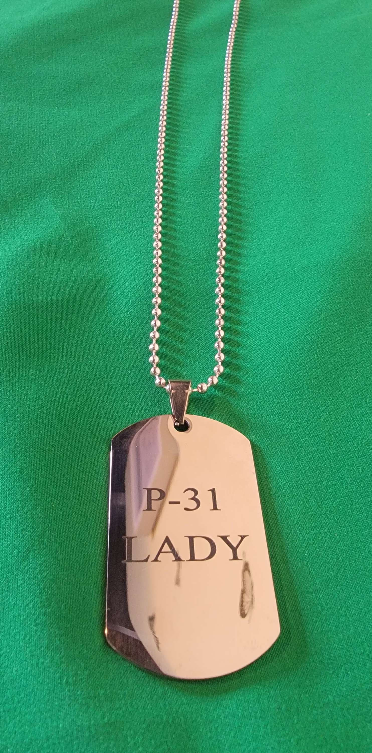"P-31 Lady" Proverbs 31 Dog Tag