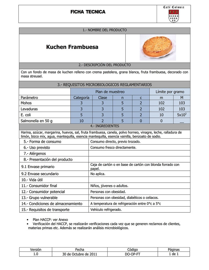 KUCHEN FRAMBUESA