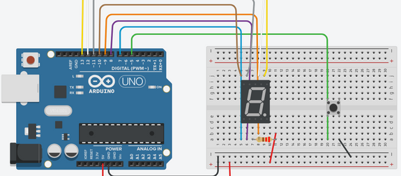 Dado eletrônico com arduino uno na IDE arduino
