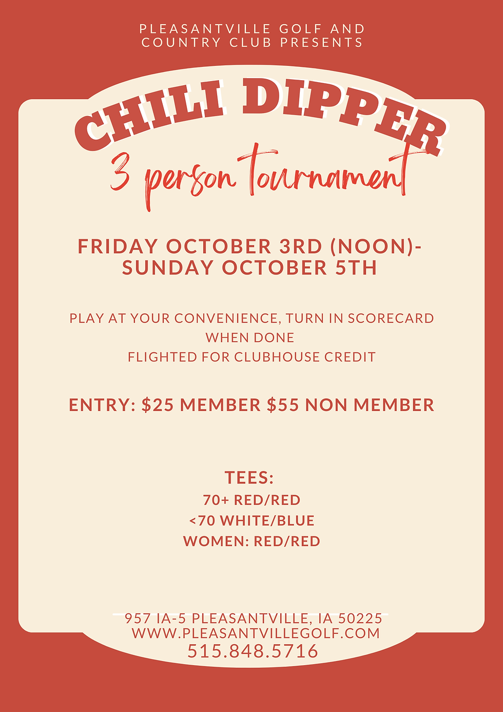 Chili Dipper 3 Person Tournament