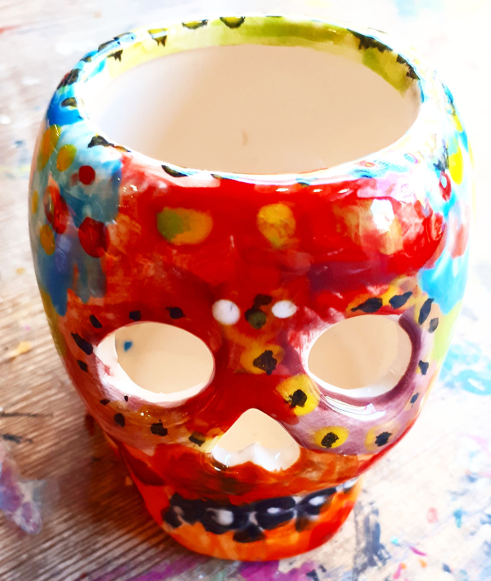 Thumbnail: Sugar Skull Tea Light Lantern