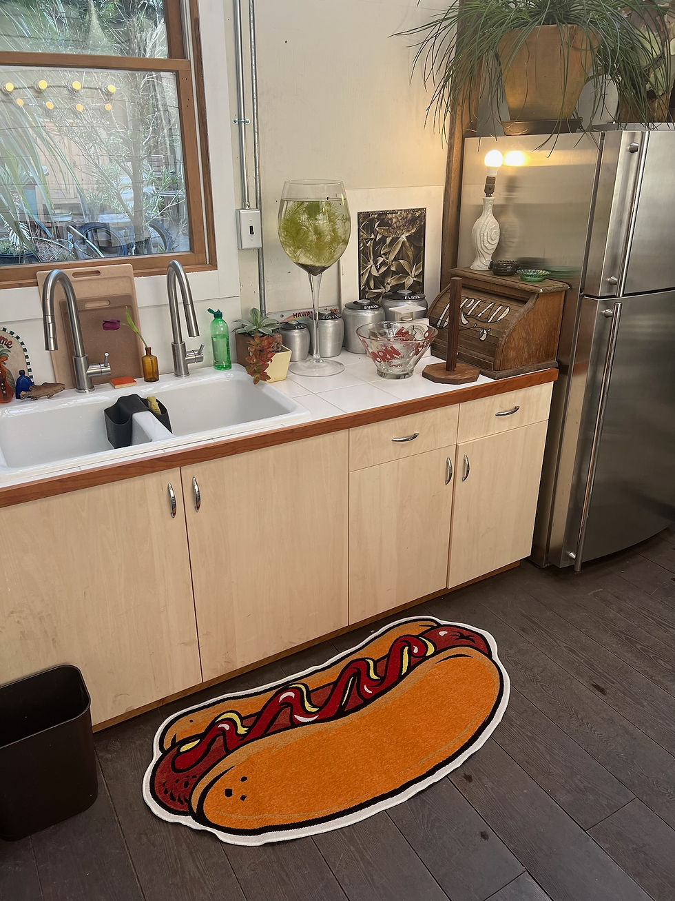 サムネイル： Motif Rug Mat - HOT DOG Large