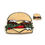 サムネイル： Motif Rug Mat - BURGER Medium