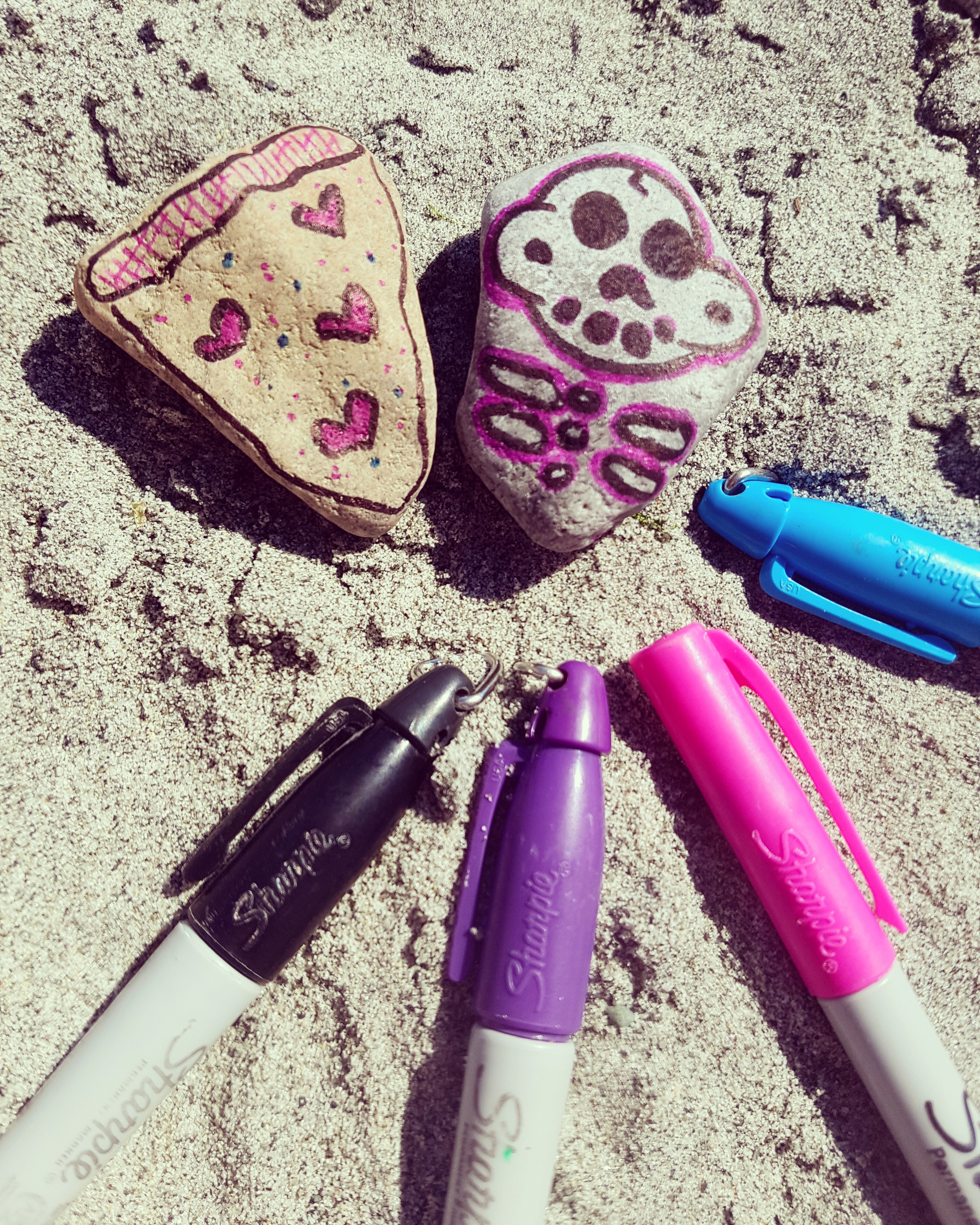 Rock art on the beach