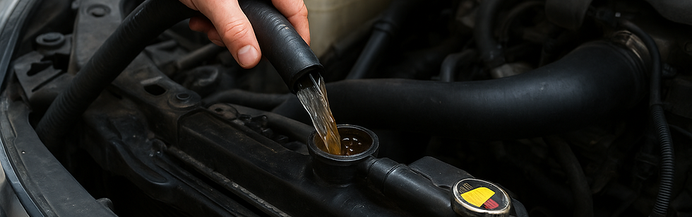 Car radiator flush service to prevent engine overheating