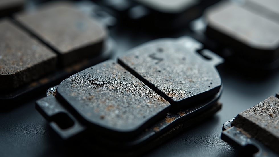 Close-up view of a high-quality brake pad with clear branding