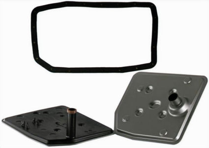 A transmission filter with a mesh screen, filtering out debris from transmission fluid to ensure smooth shifting