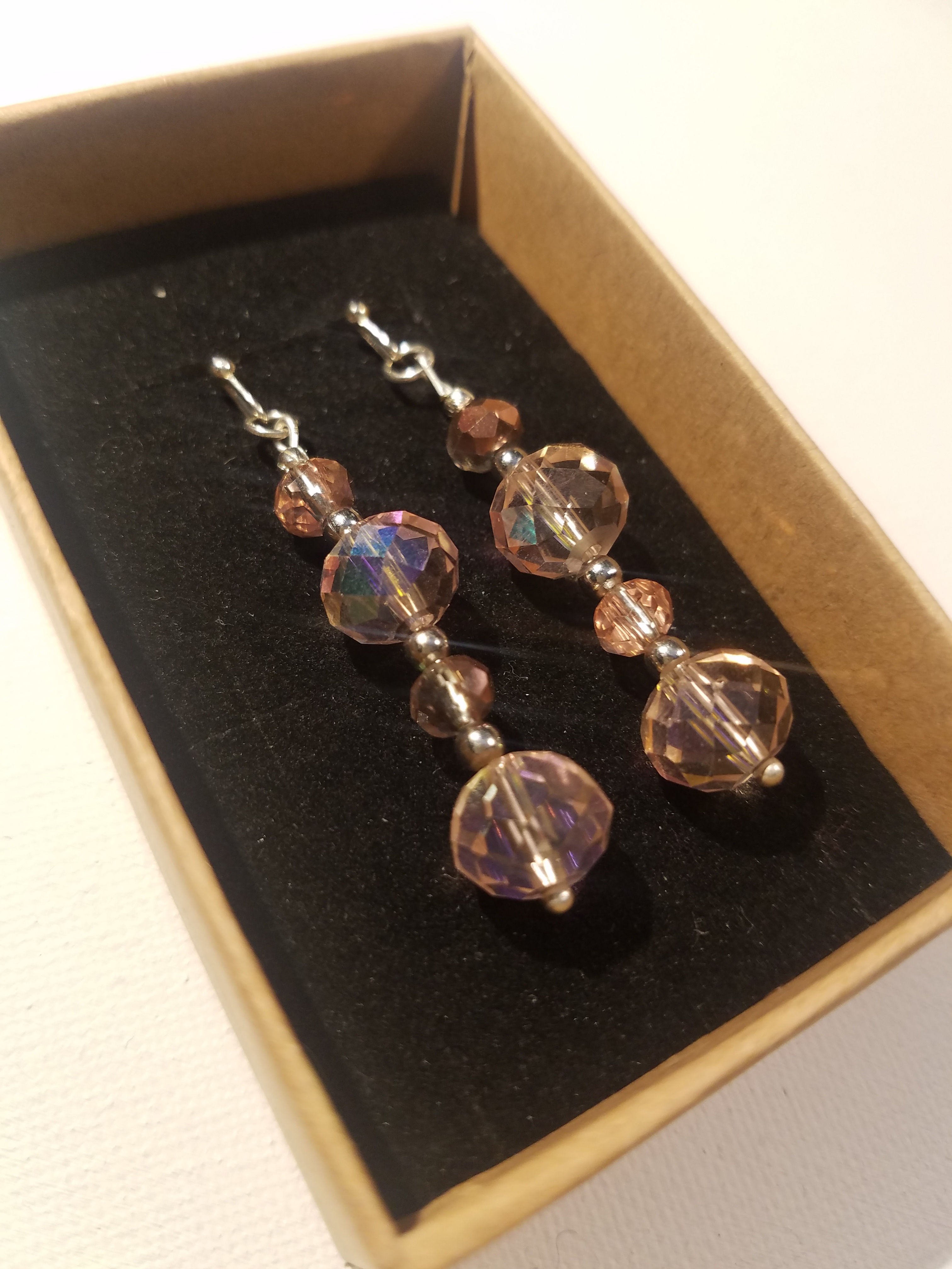 Juliet- Faceted Glass Earrings- by Diana Malenkova