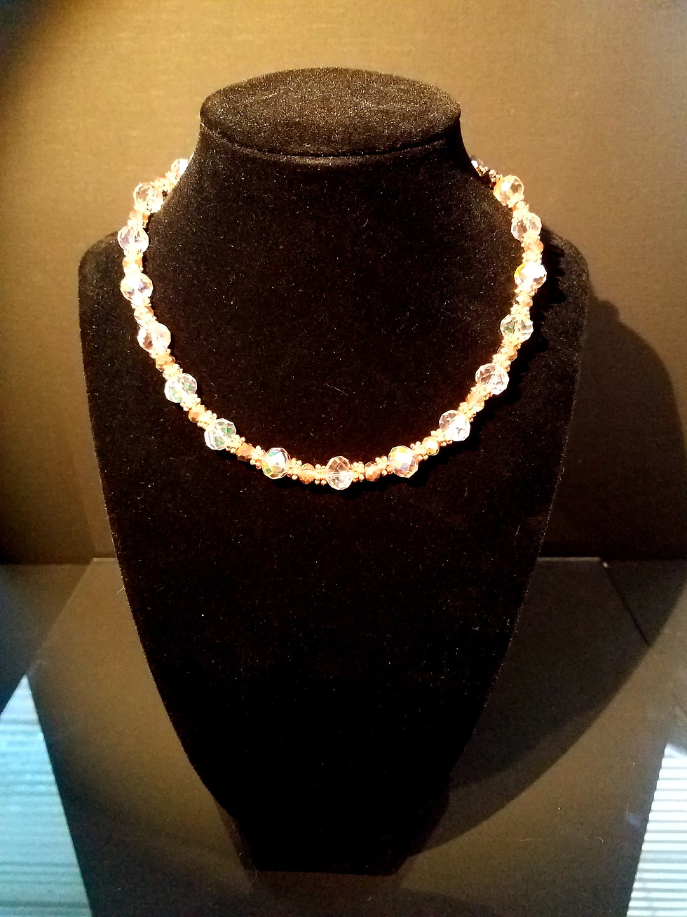 Thumbnail: Juliet- Faceted Glass Necklace- by Diana Malenkova
