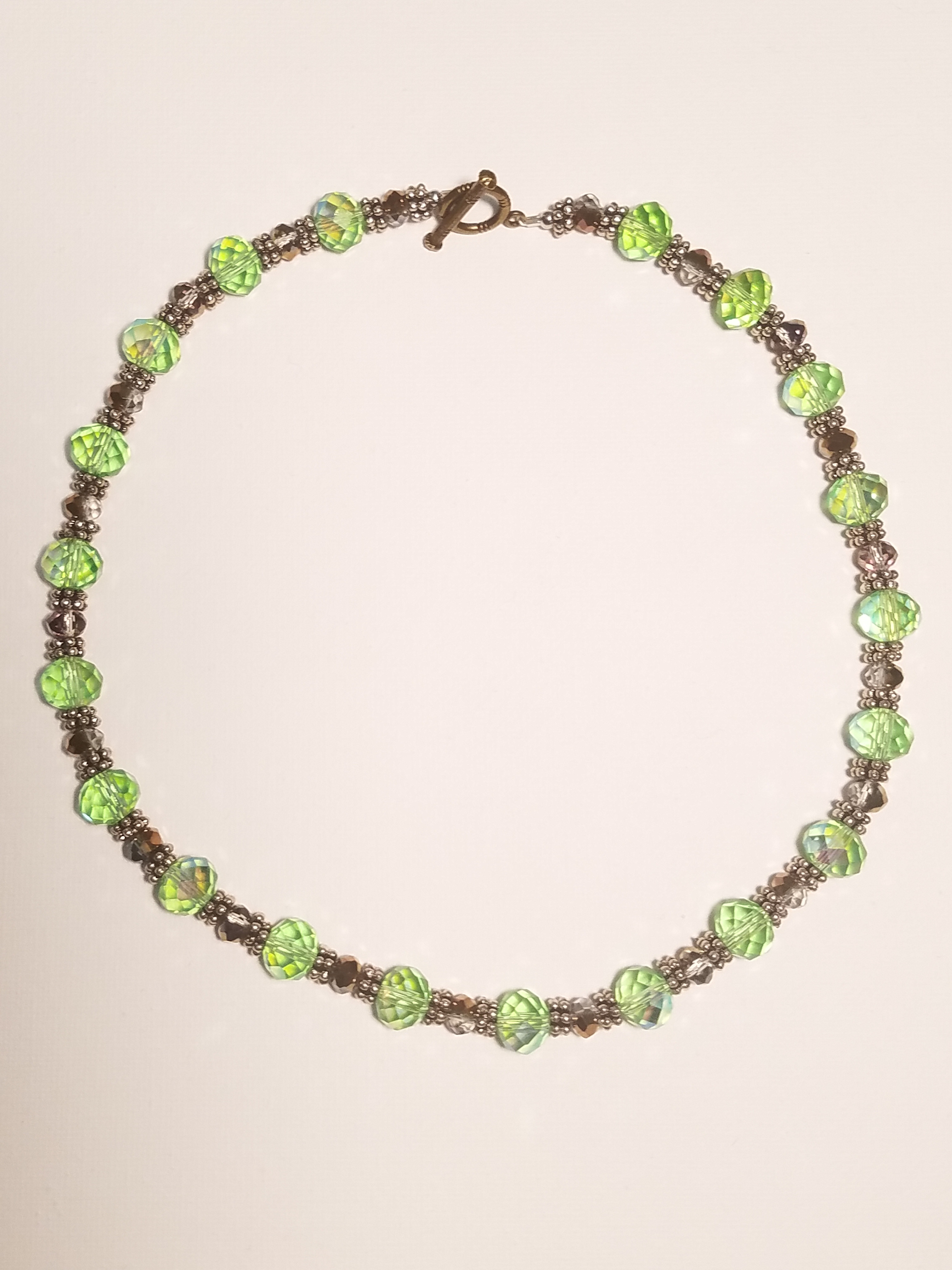 Summer Evening- Faceted Glass Necklace- by Diana Malenkova