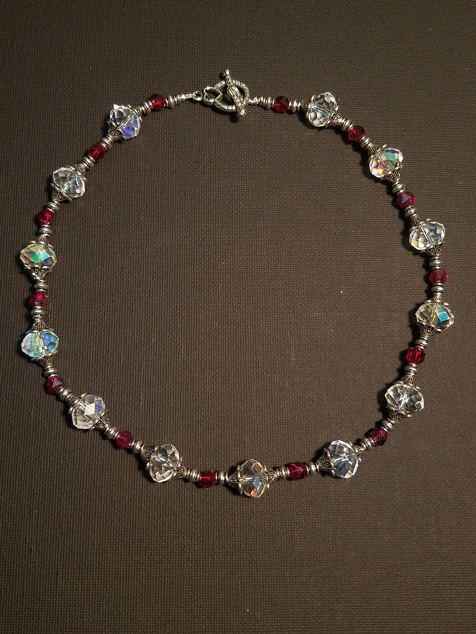 Thumbnail: Confession-Faceted Glass Necklace- by Diana Malenkova