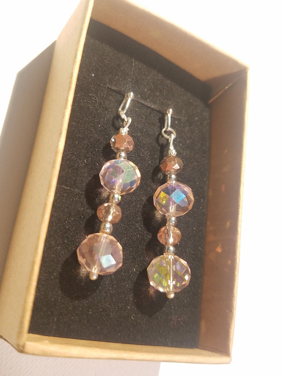 Thumbnail: Juliet- Faceted Glass Earrings- by Diana Malenkova