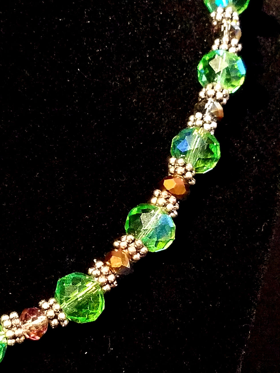 Thumbnail: Summer Evening- Faceted Glass Necklace- by Diana Malenkova