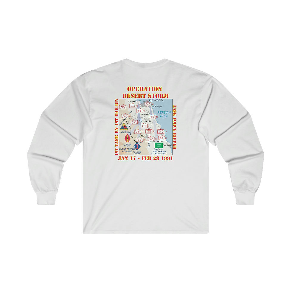 Thumbnail: 1st Tank Bn Gulf War 30th Anniversary Long Sleeve T-Shirt - Ripper