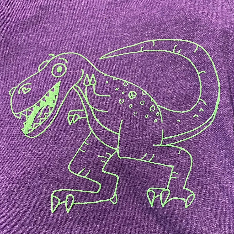 Dinosaur purple toddler tee