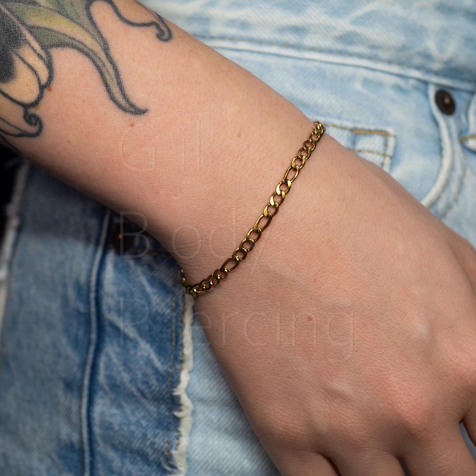 Miniatura: Pulseira dourado PVD P009