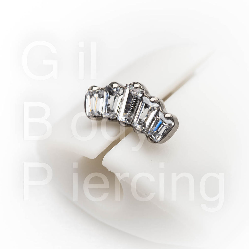 Miniatura: cluster zircônia baguete push pin helix conch scapha/flat lobulo M020