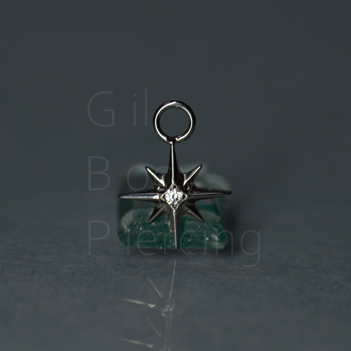 pingente north star zircônia A080