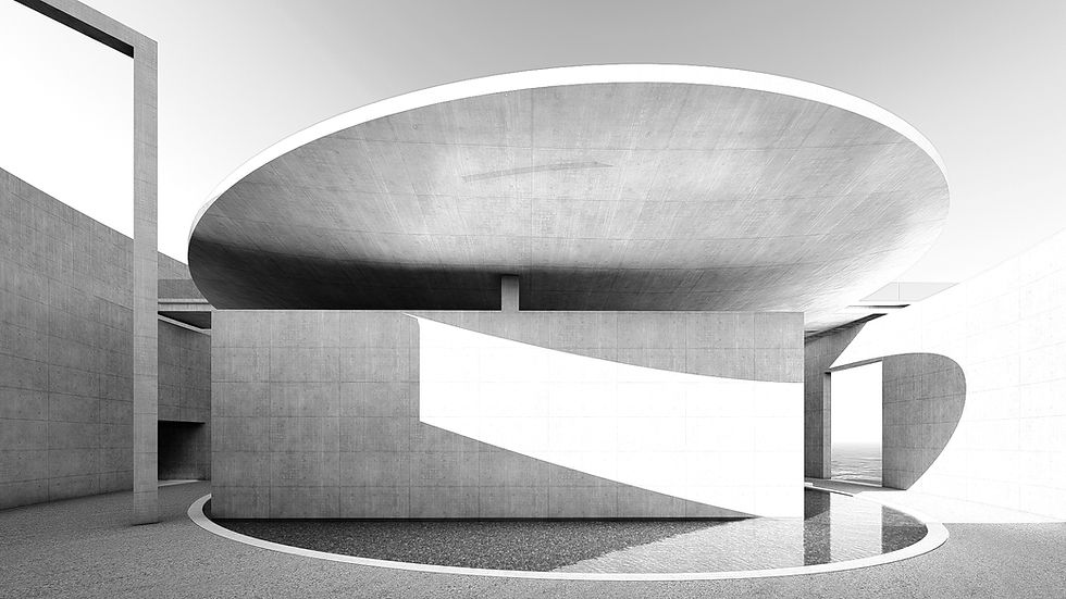 Temple of Columns by Fausto Ferrara, a work in which rhythm, light, material, and threshold define a space of reflection.