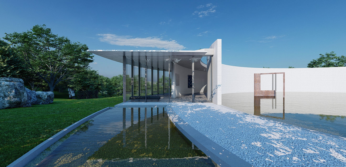 Il Museo della Luce / The Museum of Light by Fausto Ferrara — reflecting pool forming a threshold between museum volumes, sky and landscape.