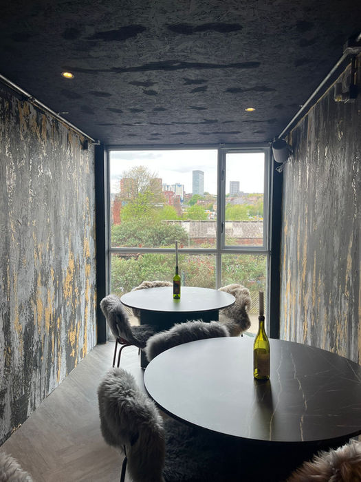 View from out of the restaurant window