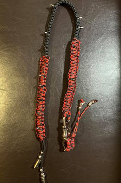 Custom Red and Black Whip