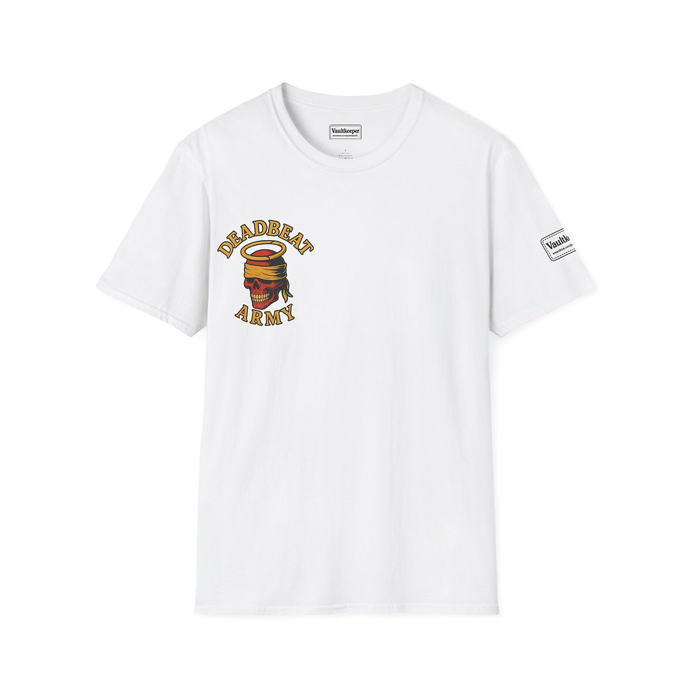 Thumbnail: Deadbeat Army Unisex Softstyle T-Shirt - Bold Graphic Tee for Trendsetters