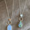 Miniature : Collier pierre de lune et triangle abalone