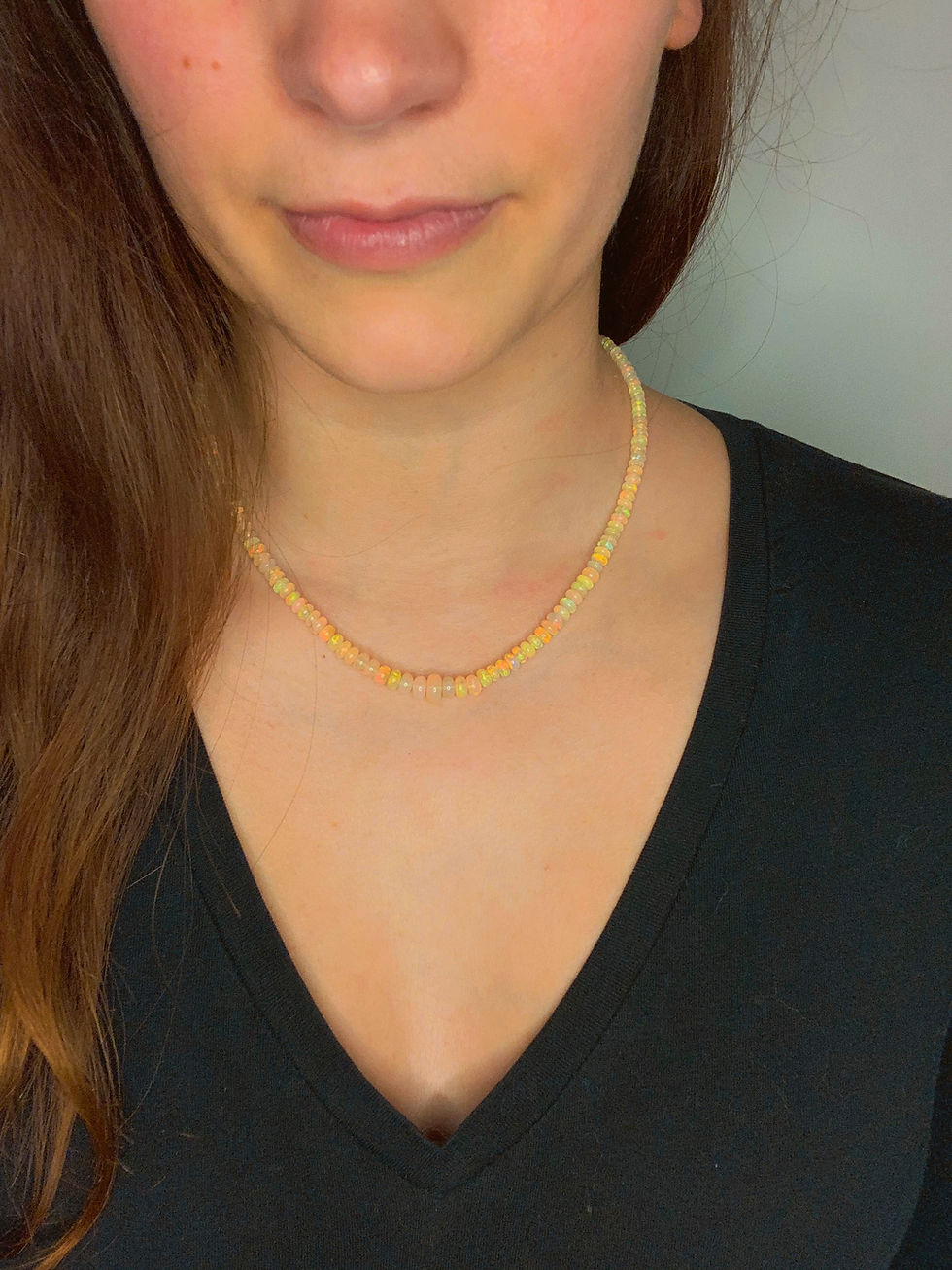 Thumbnail: Collier perles Opale Ethiopie